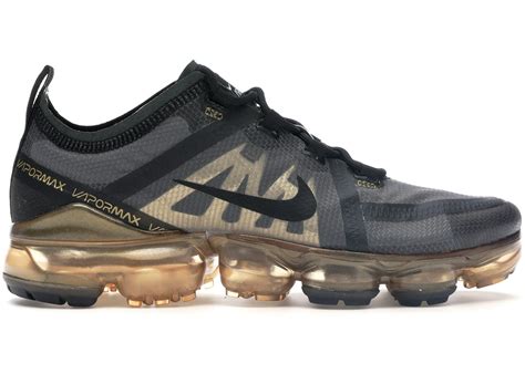 Nike Air VaporMax 2019 Black Metallic Gold Men's 